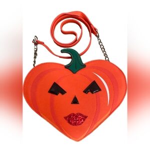 💚CLEARANCE💚 New Betsy Johnson Orange Pumpkin Face/Halloween Crossbody Bag